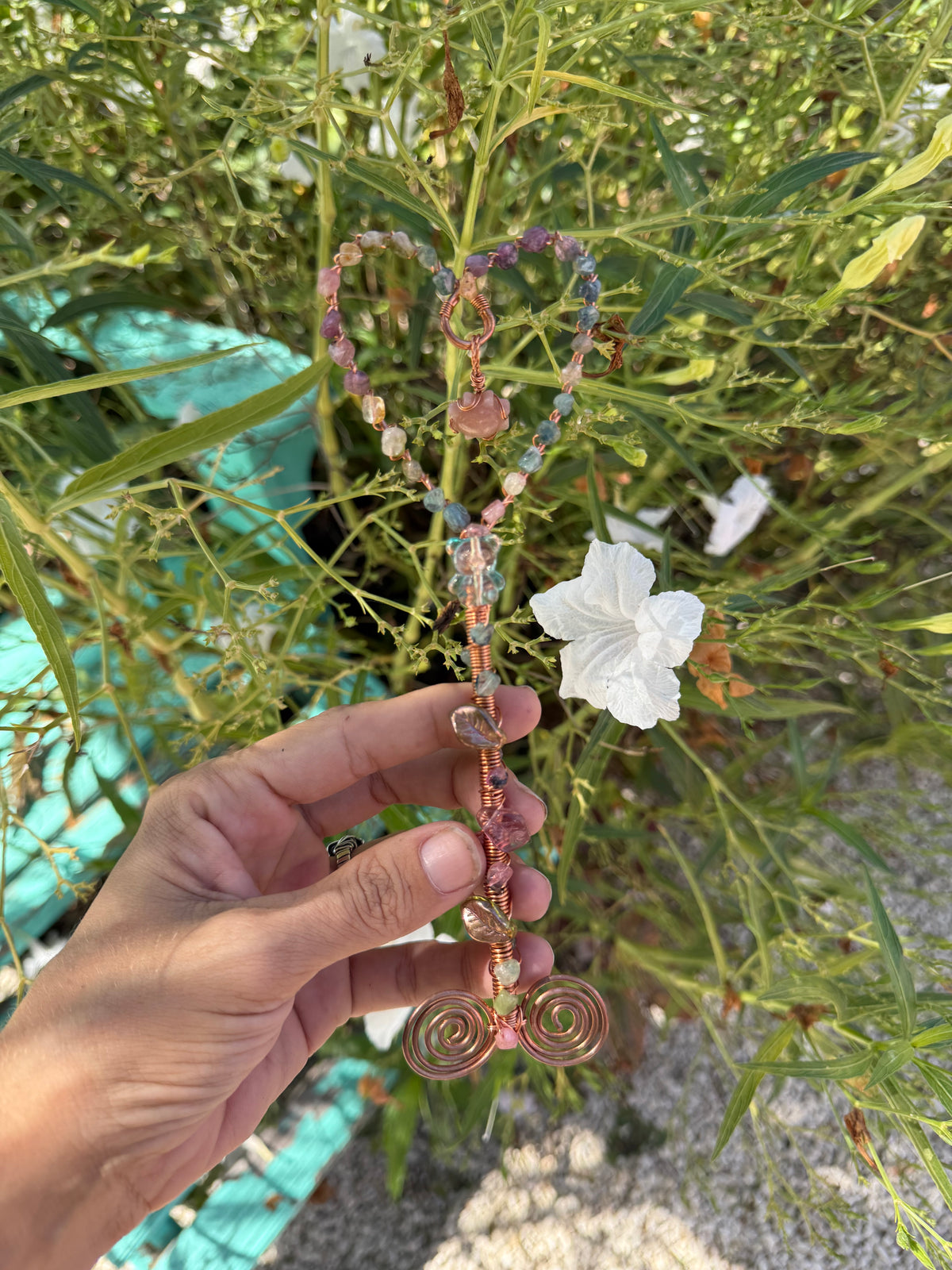 Watermelon Tourmaline & Copper Magic Wand