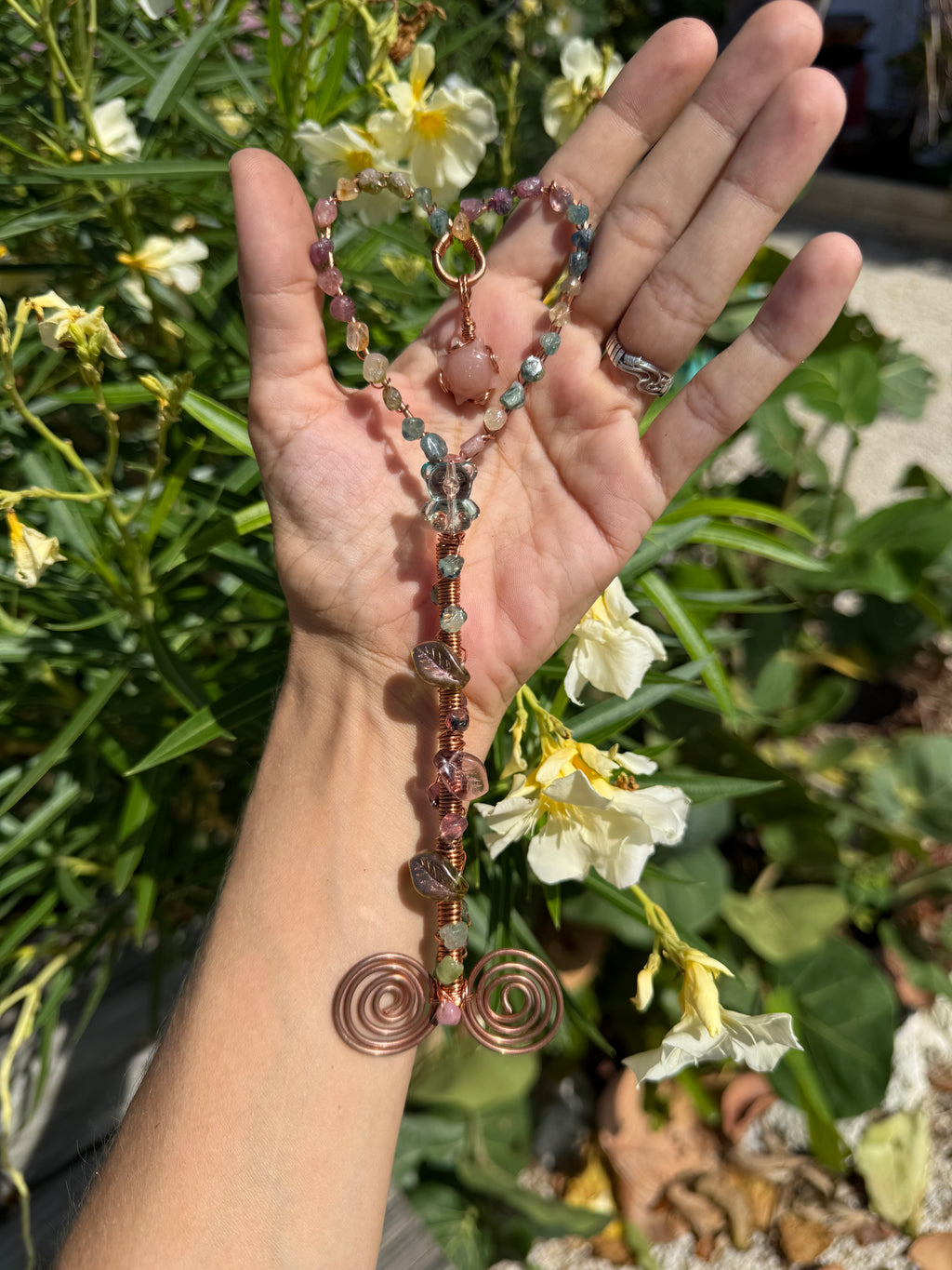 Watermelon Tourmaline & Copper Magic Wand