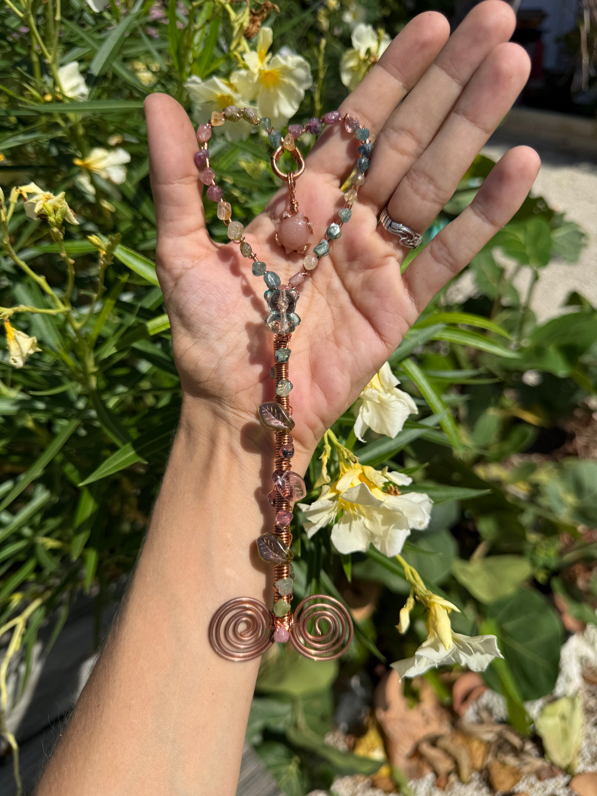 Watermelon Tourmaline & Copper Magic Wand
