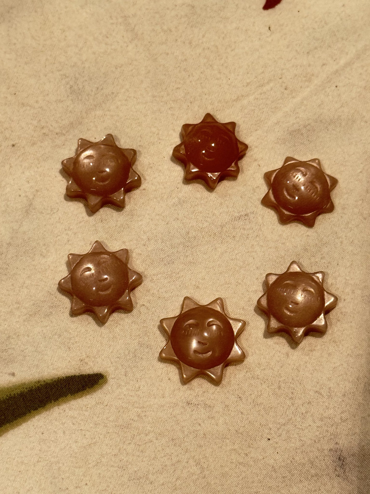 Orange Moonstone Sun Carving