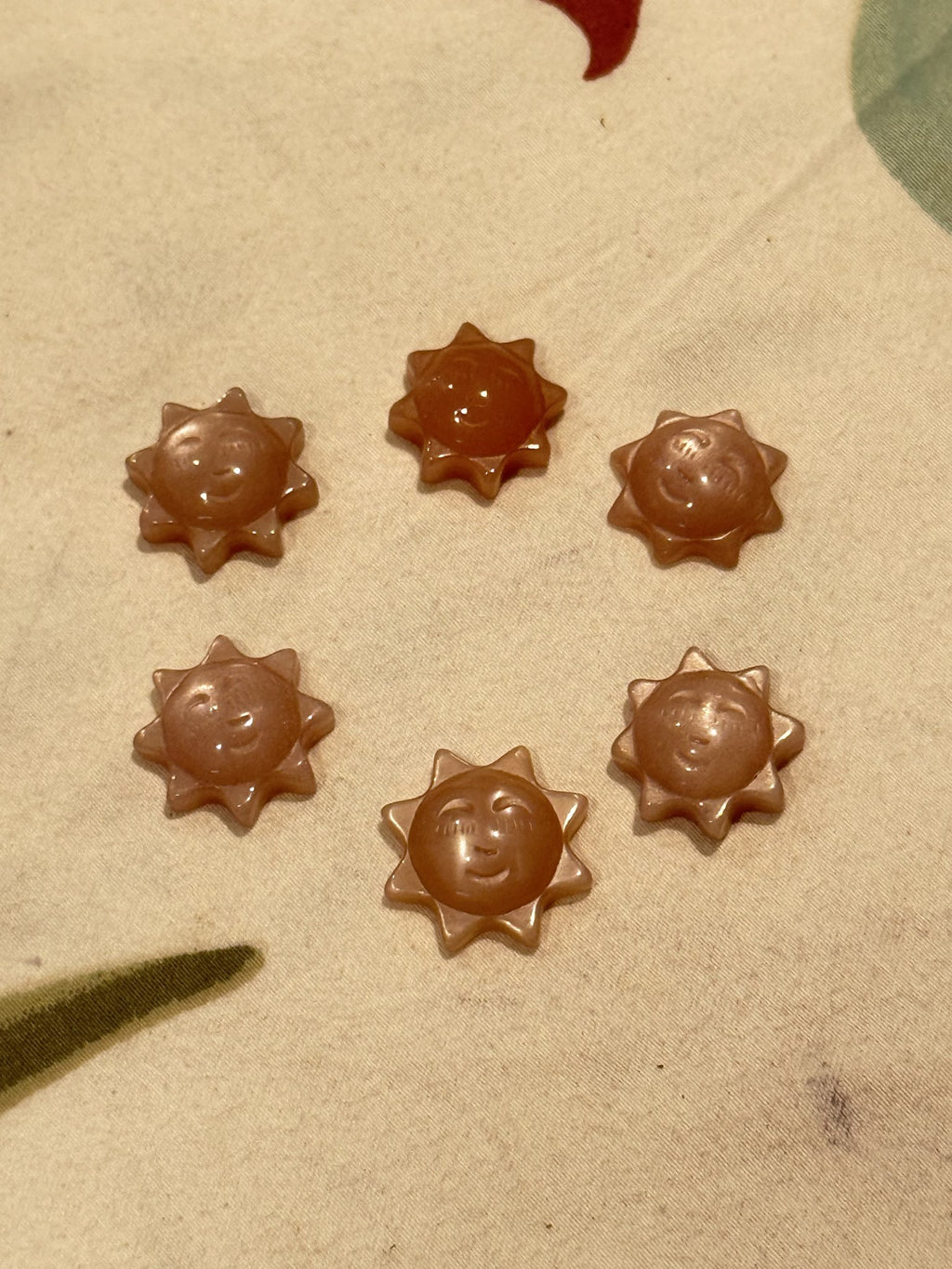 Orange Moonstone Sun Carving