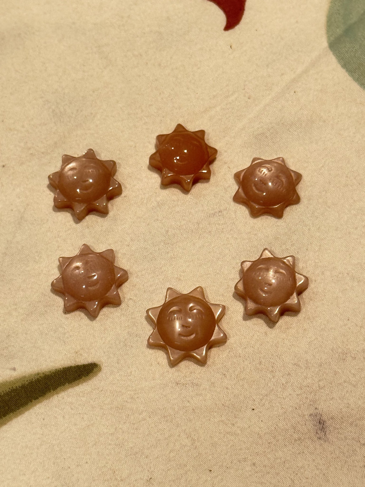 Orange Moonstone Sun Carving