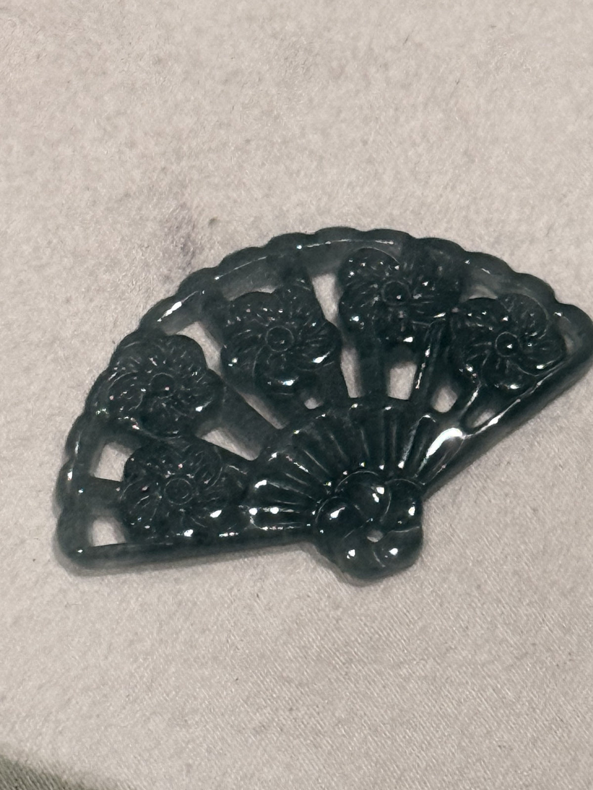 Jade stone fan
