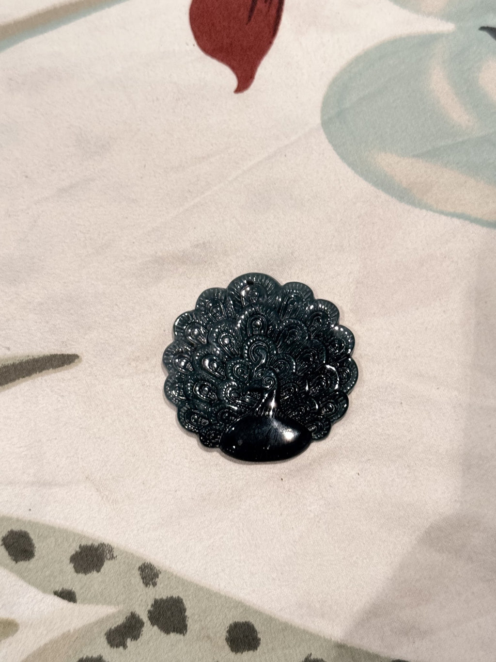 Jade stone peacock