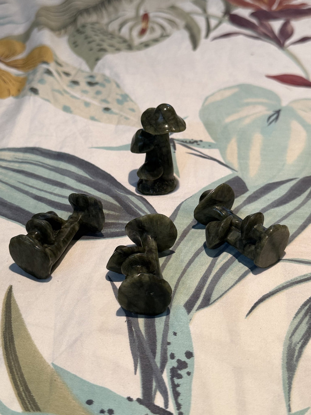 Green jade mushrooms