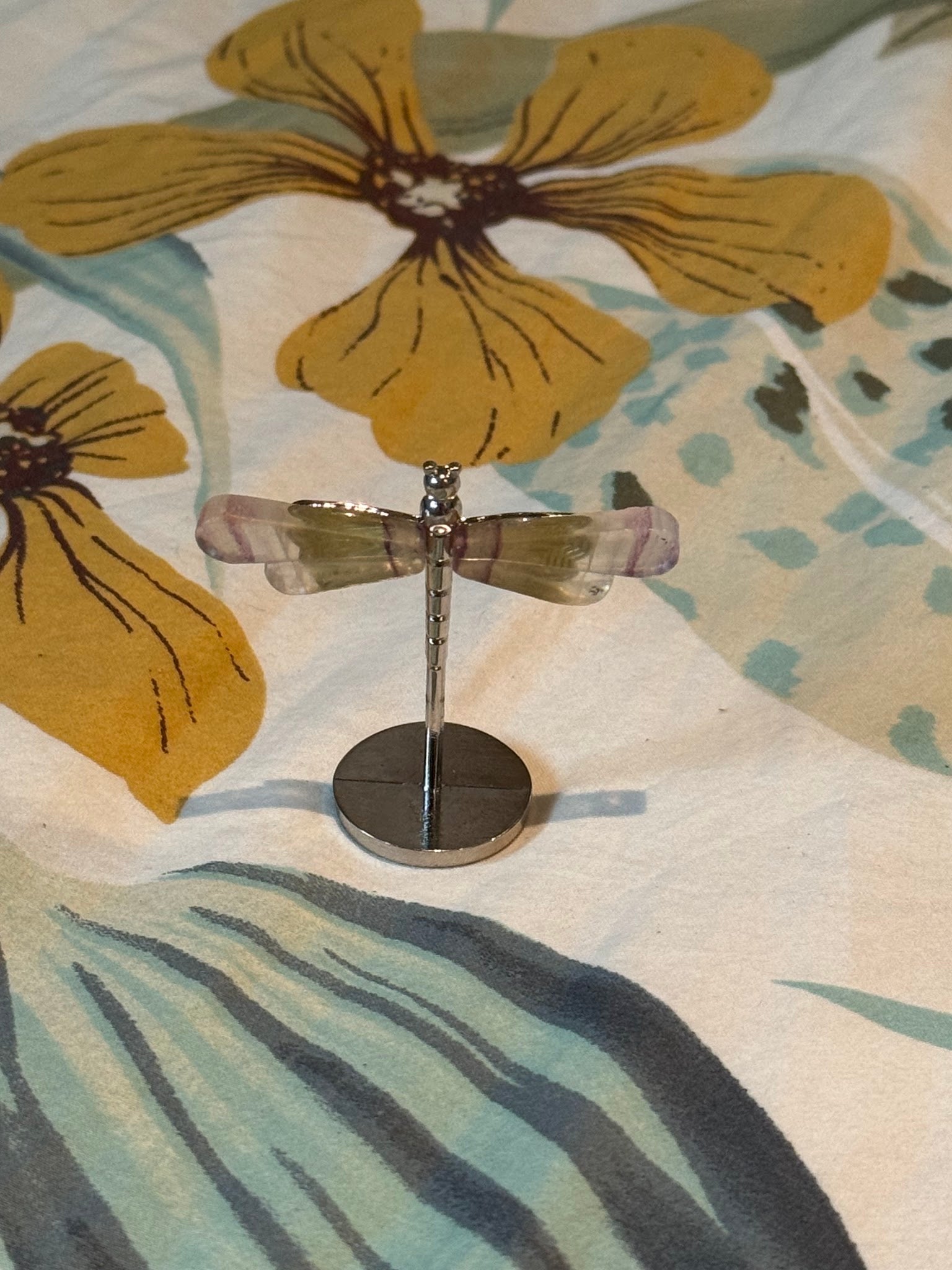 Fluorite Dragonfly Carving
