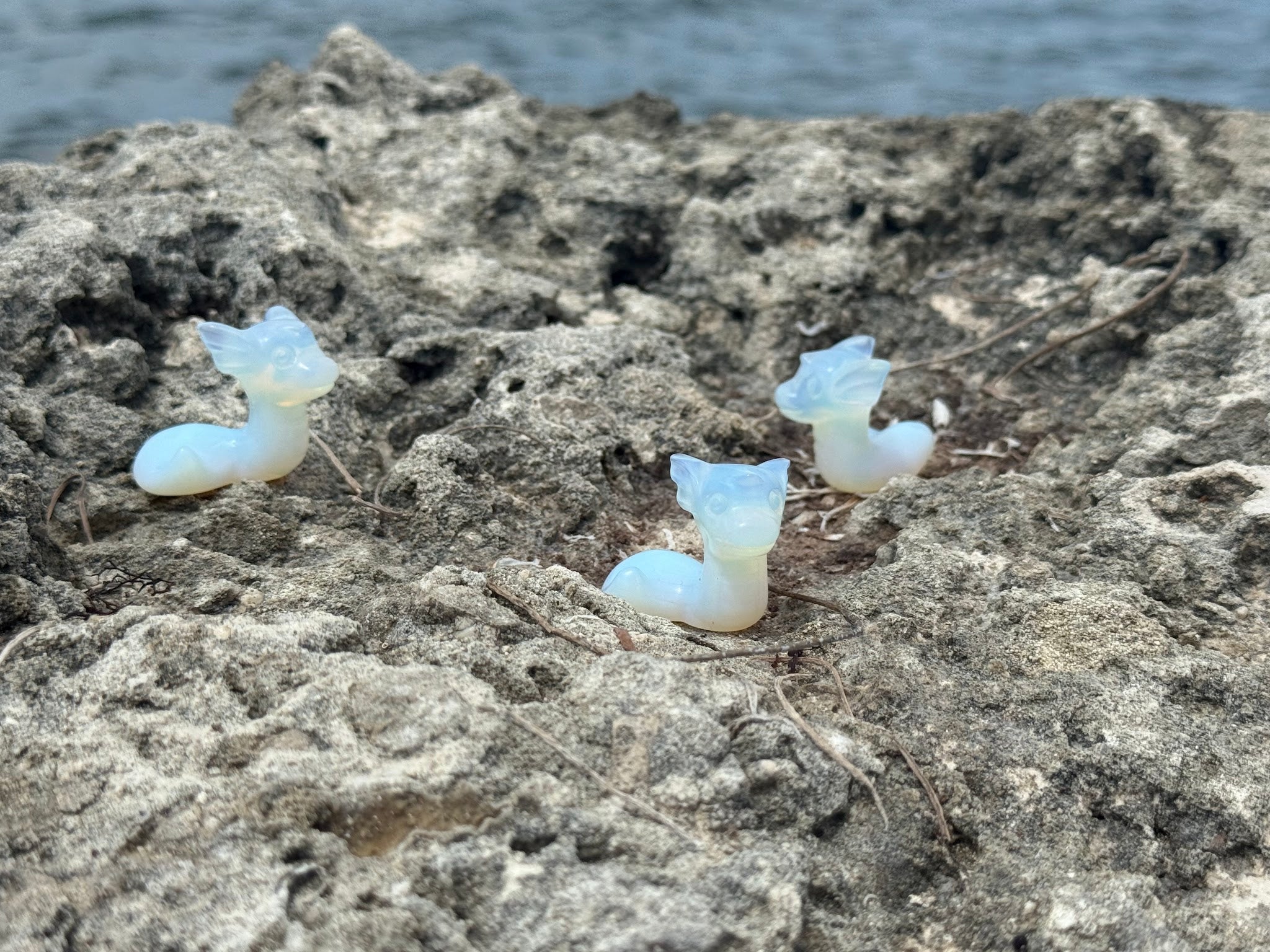 Opalite Dragon Carving