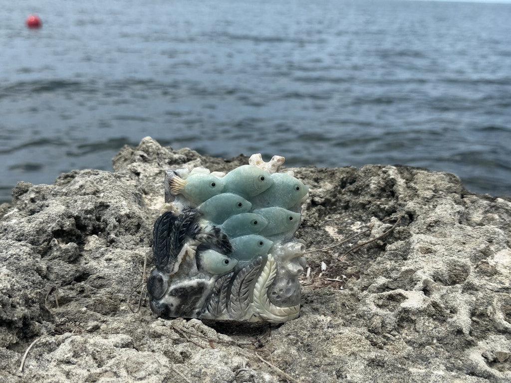 Caribbean Calcite UW Scene — SHORT all-blue