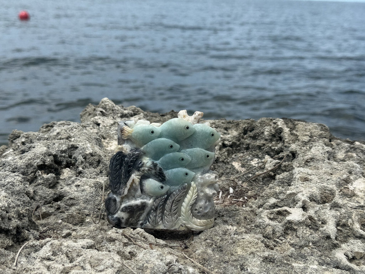 Caribbean Calcite UW Scene — SHORT all-blue