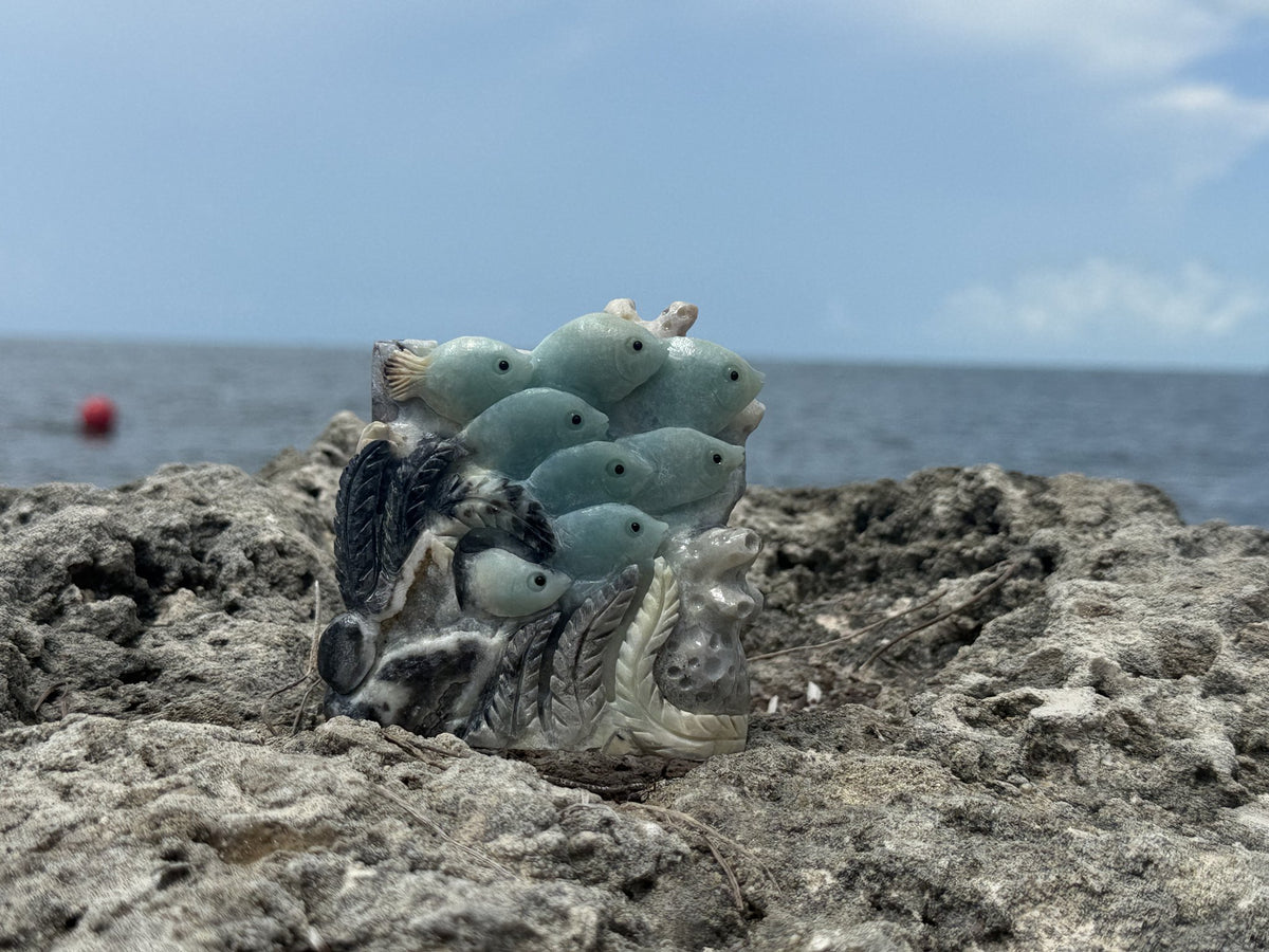 Caribbean Calcite UW Scene — SHORT all-blue