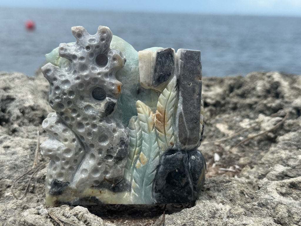 Caribbean Calcite UW Scene — SHORT all-blue