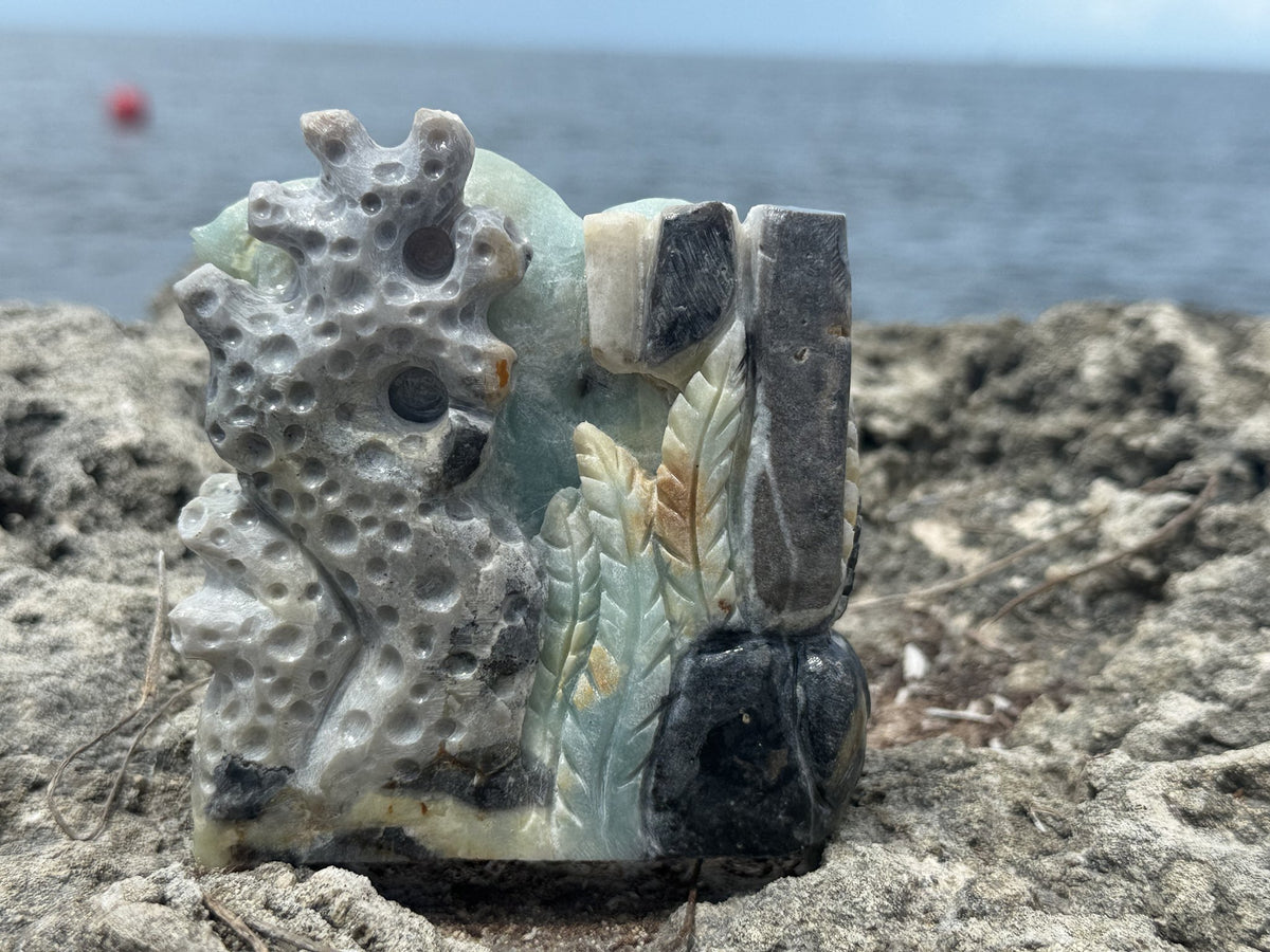 Caribbean Calcite UW Scene — SHORT all-blue