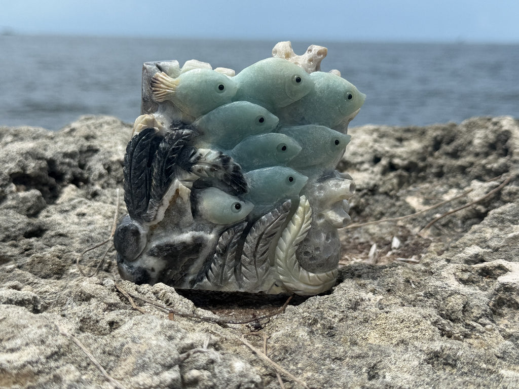 Caribbean Calcite UW Scene — SHORT all-blue