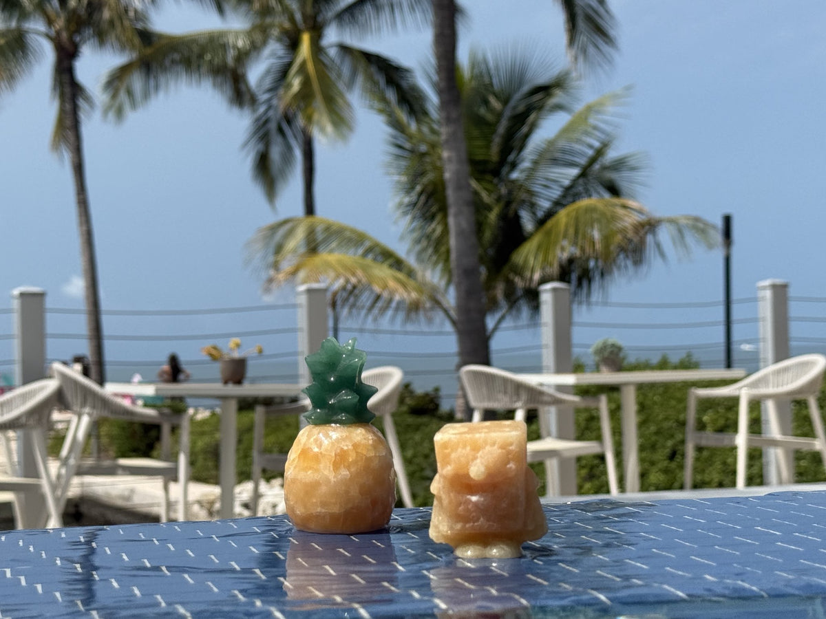 Yellow calcite pineapple