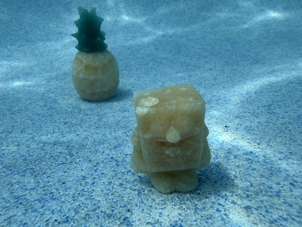 Yellow calcite pineapple