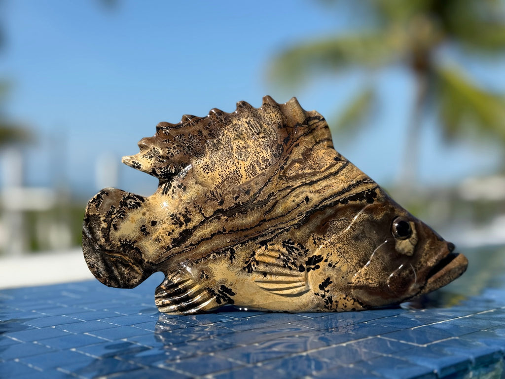 Picture Jasper Fish Carving