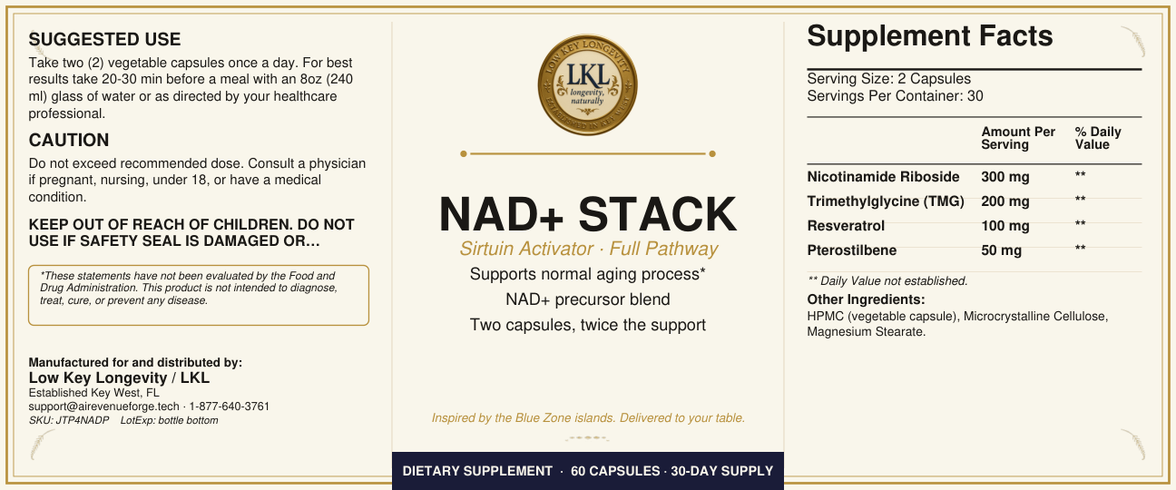 LKL NAD+ — Cellular Energy Support (30-Serving Canister)