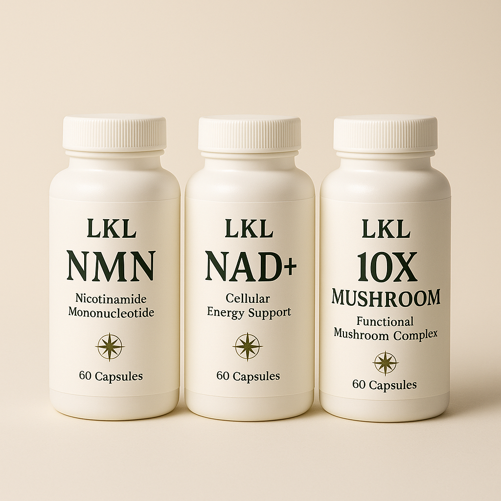 LKL Trio Bundle — NMN + NAD+ + 10X Mushroom Complex